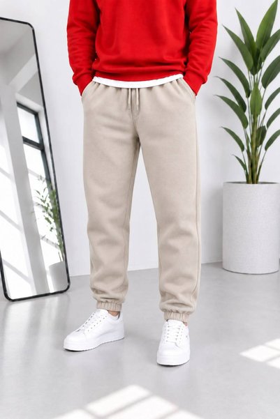 by fiyaka fashion Men's Premium Quality 3-Yarn Fleece Insulated Thick Leg Ela...