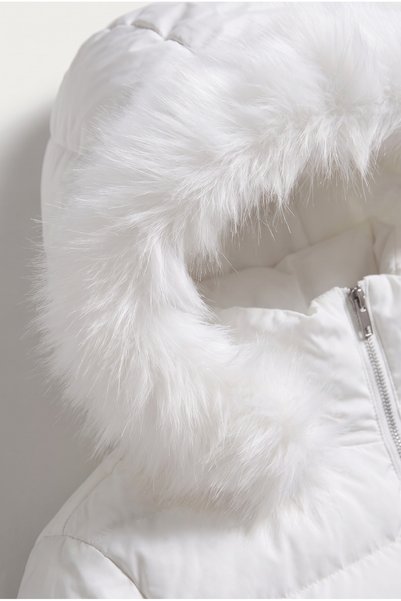 BASEL.CO Crop Cut Ribbed Puffer Coat