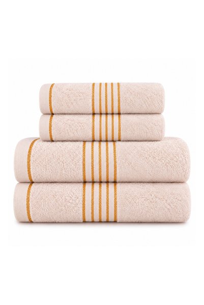 NATERIS Set 4 prosoape Tiwano, crem, 2x 70x140 cm + 2x 50x90 cm, 100% bumbac,...