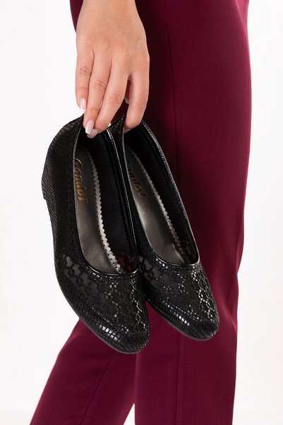 Gondol Pantofi de casă transparenți cu detalii dmr.195-2 Black Snake