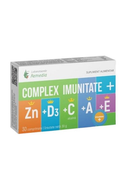 Remedia Complex Imunitate + ZN+D3+C+A+E - Remedia, 30 comprimate
