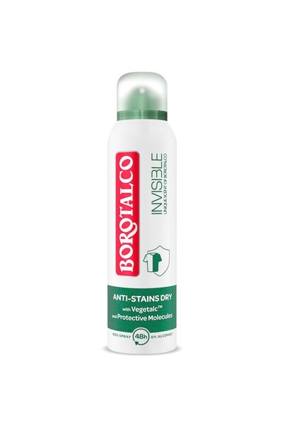 Borotalco Spray Deodorant Antiperspirant Invizibil, Parfum Verde Original, 15...