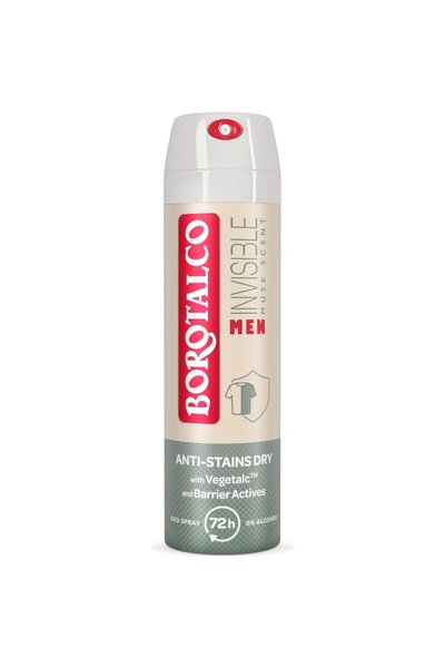 Borotalco Men Invisible Antiperspirant Deodorant Spray, 150 ml