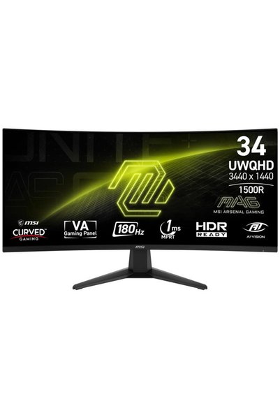 MSI Monitor MAG 346CQ UltraWide QHD de 34 de inci, 3440 x 1440, 1 ms, 21:9