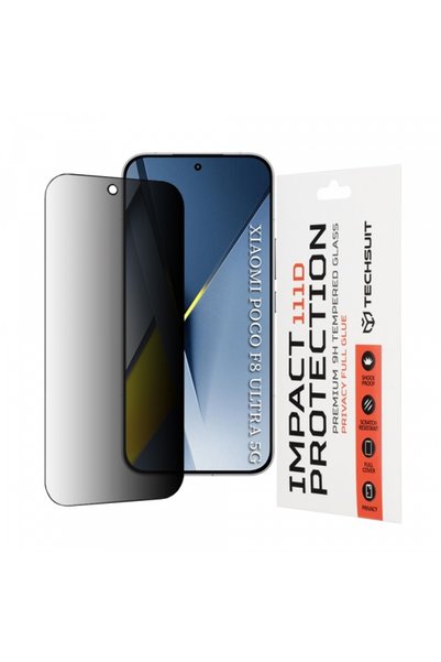 Techsuit Folie de protectie Ecran Privacy pentru Xiaomi Poco F8 Ultra, Sticla...