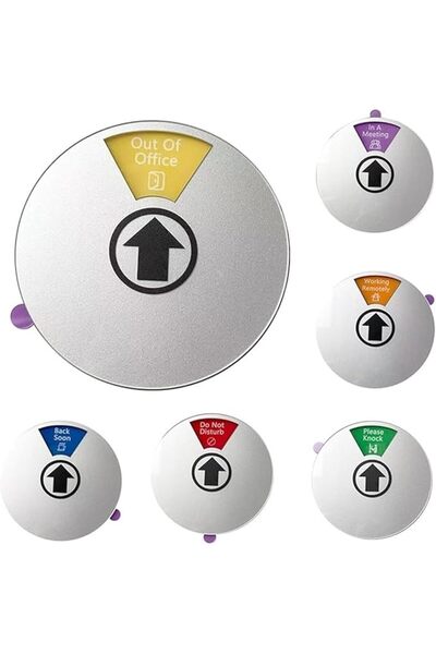Yelajoy Office Door Sign Spinner, 6-Sided Acrylic Status Indicator for Meetin...