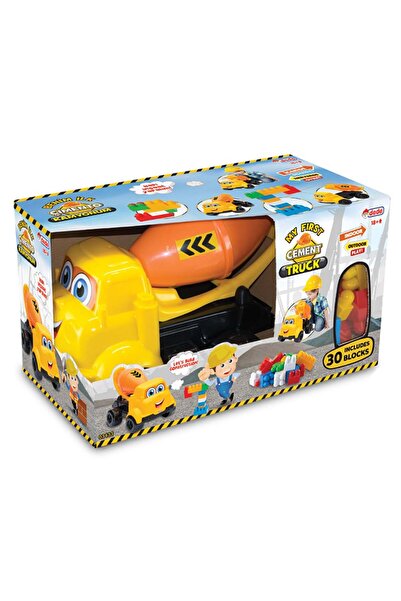 Generic Brand Camion cu betoniera si blocuri de constructie, Dede, 30 piese