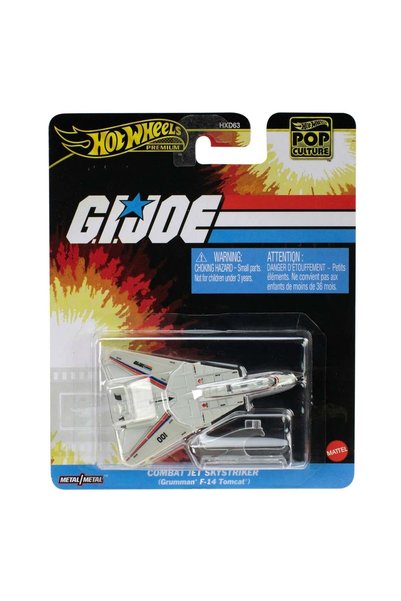 HOT WHEELS Avion metalic, Premium, Pop Culture, GI JOE Combat Jet Skystriker,...