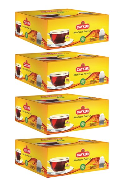 Çaykur Tea Black Altin Suzen, Collection of 4 Packs X 100 Bags, 800g