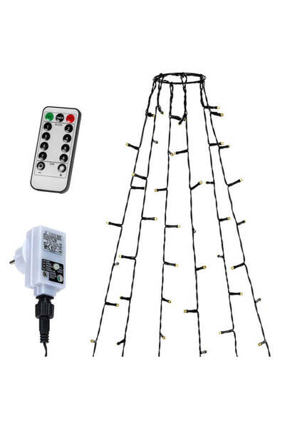 GORILLA Instalatie de lumini led ambientale, 192 led-uri, lumina calda, telec...