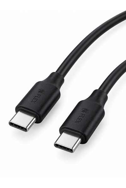 Flex كيبل للشحن السريع ونقل البيانات USB-C إلى USB-C بقدرة 60 واط وطول متر واحد