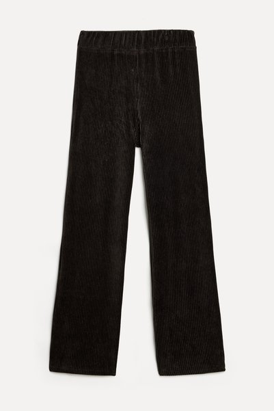 Mudo Γυναικείο καφέ κοτλέ παντελόνι με ραφές Comfort Fit