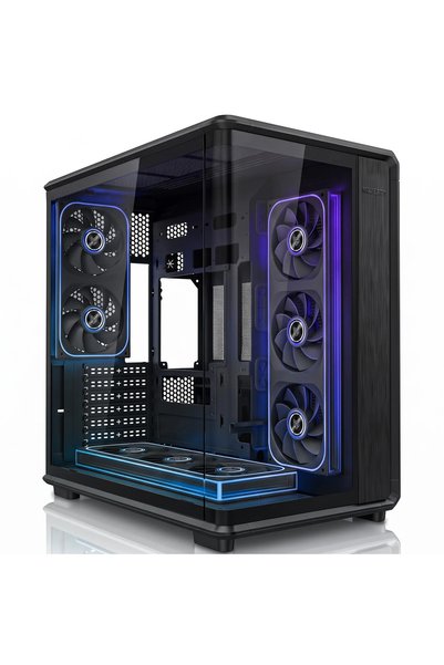 majesty TITAN Black Mid Tower Case with 8 ARGB Fans