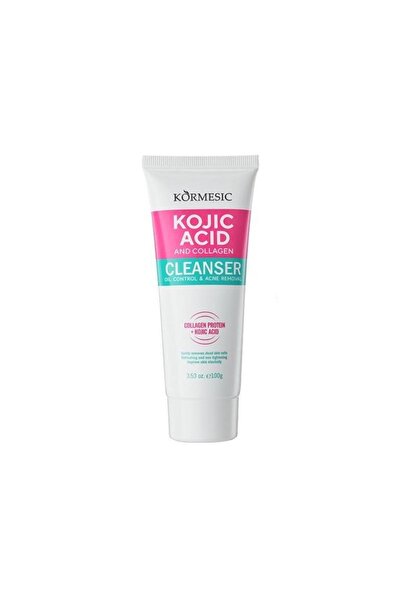 Kormesic Kojic Acid & Collagen Facial Cleanser 100g – Foaming Face Wash for Cleansing and Brighter-Looking Skin