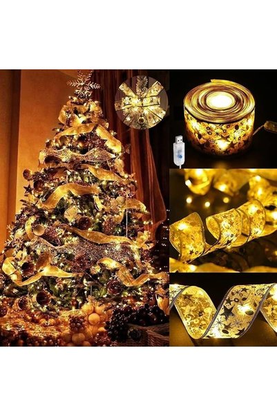 Bukela أضواء شريطية للكريسماس بطول 32 قدمًا مع 100 مصباح LED، زينة على شكل في...