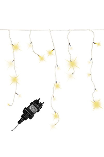GORILLA Instalatie 600 lumini LED, ploaie de gheata, alb cald