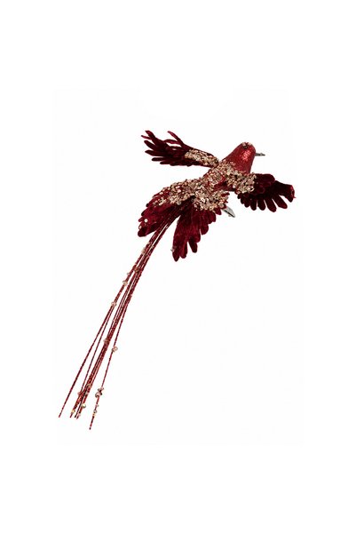 Dekorsende Ornament pentru brad de Crăciun, tip Phoenix, cu clips, argintiu, ...
