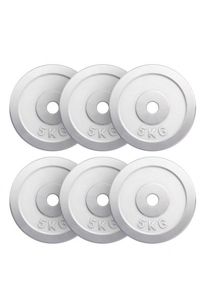 Gorilla Sports Хромиран диск за дъмбел 0.5 - 30 кг, комплект 30 кг (6x5 кг)