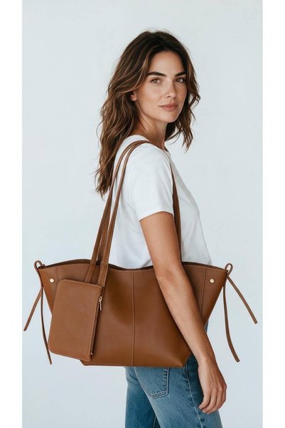 bag Women's Large Size High Quality Hand and Shoulder Bag with Wallet