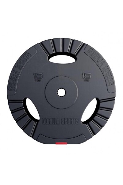 Gorilla Sports Discuri din plastic umplute cu ciment, cu grip, 1,25 - 15 kg, ...