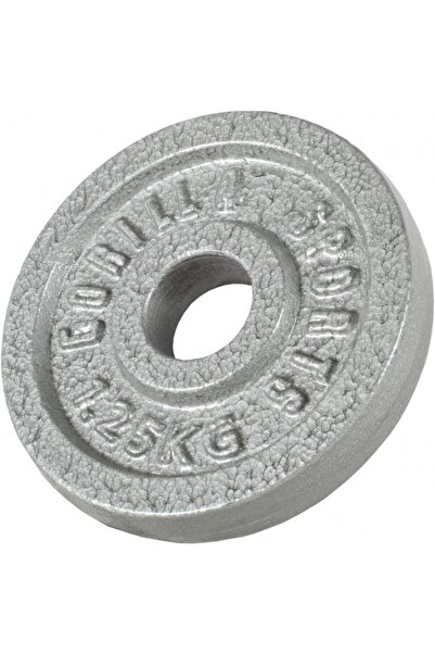 Gorilla Sports Discuri de halteră din fontă 0,5 - 30 kg Argintiu / 1,25 kg