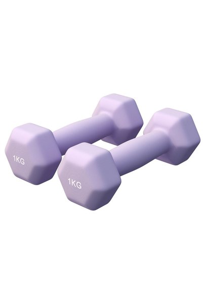 Gorilla Sports Halterele de gimnastică din neopren Hexagon 2 - 10 kg 2 KG (2x...