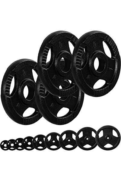 MOVIT Set de discuri pentru haltere 30/31 mm din fontă Gripper 2 - 30 kg 4 kg...