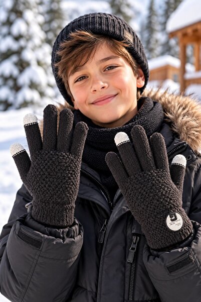 minik'o kids قفازات تريكو للأولاد من 9 إلى 12 سنة من كيتي 24240-08