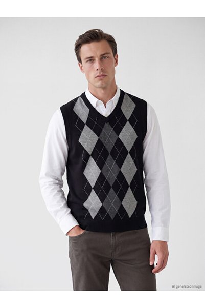 LC Waikiki I V Planting Embroidered Men's Knitwear Sweater from Freezen Store