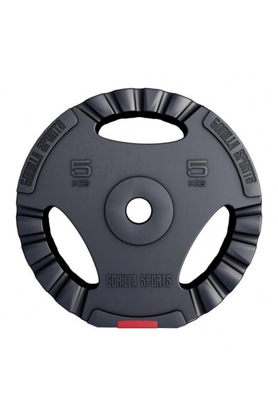 Gorilla Sports Discuri din plastic umplute cu ciment, cu grip, 1,25 - 15 kg, ...