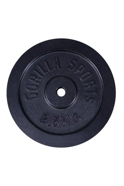 Gorilla Sports Discuri de halteră din fontă 0,5 - 30 kg Negru / 2,5 kg