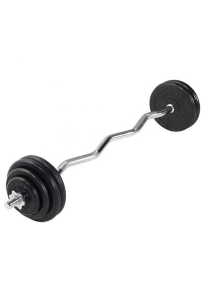 Gorilla Sports Set complet bare Z+ și discuri de cauciuc 35kg