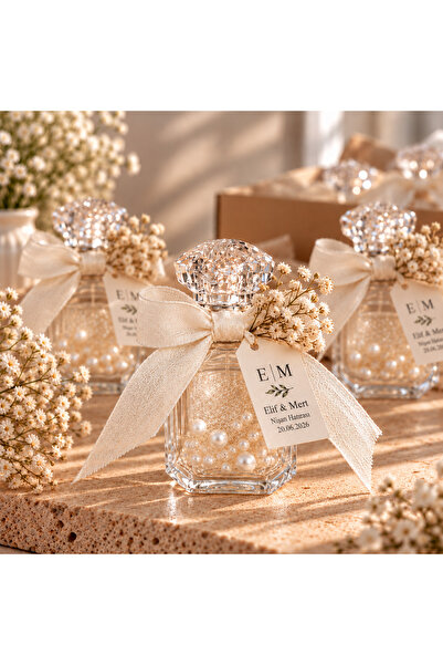 Event Luxe Kişiye Özel Hediyelik 10'lu Kolonya Şişesi – Düğün Nişan Nikah Söz Kına Doğum Günü Baby Shower Gender Reveal