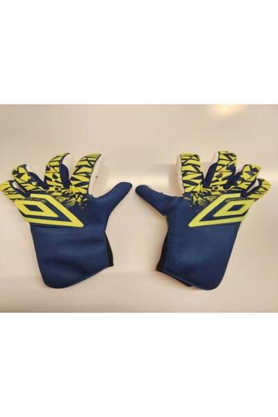 UMBRO Neo Premier Junior Goalkeeper Gloves for Boys - Yellow, Blue, and Black