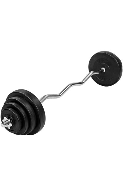 MOVIT Set haltera, cu bara SZ de 120cm si discuri din ciment de 23,5 - 30 KG ...