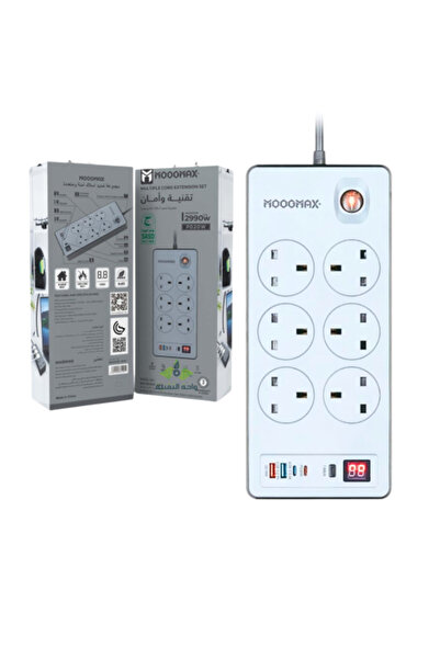 MOOGMAX Electrical extension with 6 outlets,