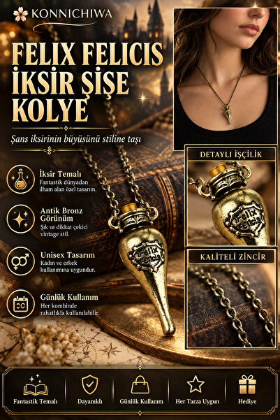 FG KONNİCHİWA نماذج قلادات رائعة بطابع هاري بوتر للجنسين، عصا بيلسان، FELIX F...