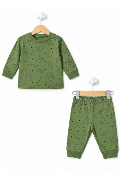 For My Baby 100% Cotton Long Sleeve Patterned 2-Piece Baby Set