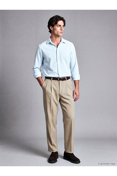 LC Waikiki Esvab • Modern & Distinctive Relax Fit Gabardine Men's Pleated Tro...