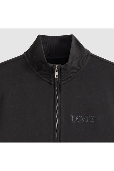 Levi's سويت شيرت نسائي أسود بقصة ضيقة وسحاب 008A4-0011