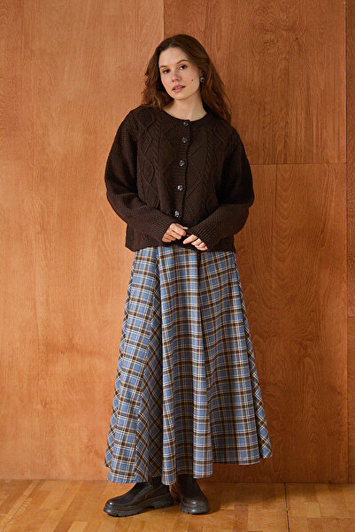 ZÜLAYS Braided Knitwear Cardigan Brown