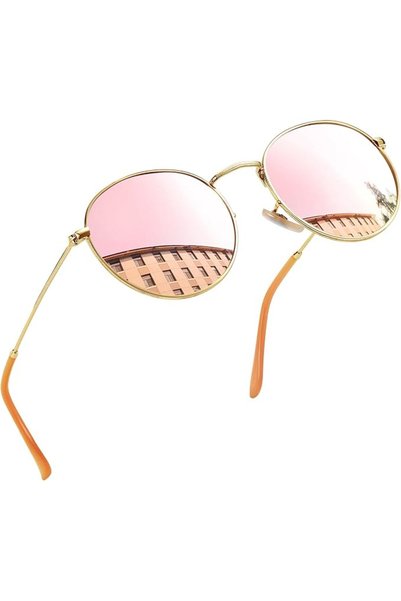Joopin Vintage Round Polarized Sunglasses for Men Women UV400 Protection