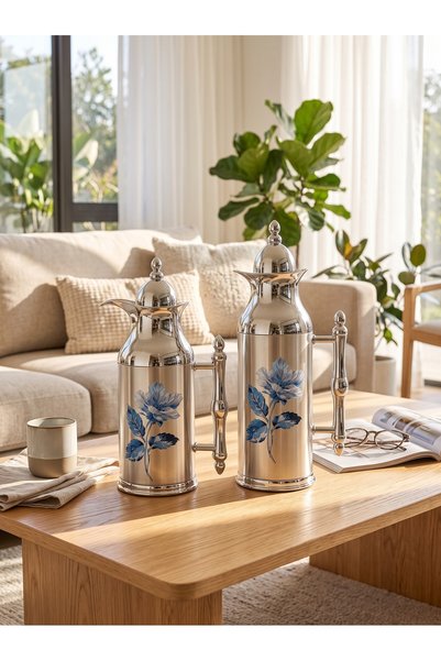 Generic Stainless Steel Tea and Coffee Set 600ml + 1L with Modern Luxury Design for High-End Serving