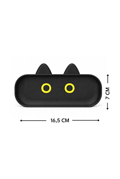Three Dittle Birds Cute Black Cat Glasses Holder |   Tray-Shaped Desktop Organizer
