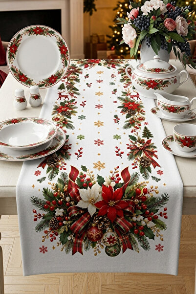 Bertille Home Божићна серија 140x40 цм дигитално штампана трка (Божићни Ноел)