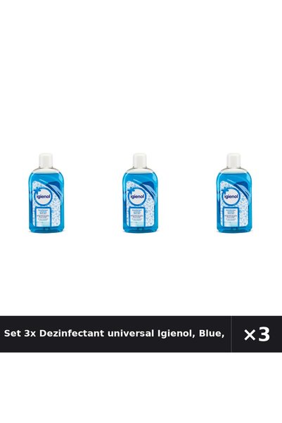Igienol Set 3x Dezinfectant universal Igienol, Albastru, 1L