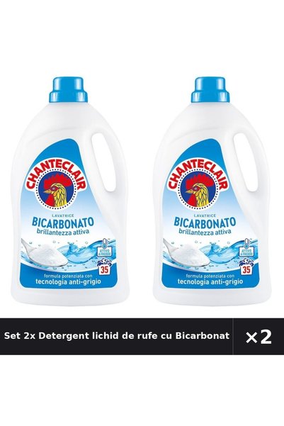 Chanteclair Set 2x Detergent lichid de rufe cu Bicarbonat, Chanteclair, 1575m...