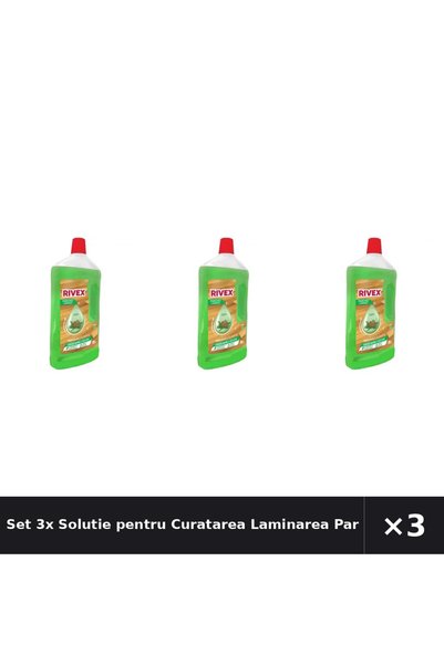 Rivex Set 3x Solutie pentru Curatarea Laminarea Parchetului Rivex, 750 ml