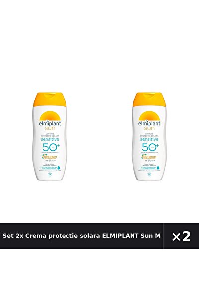 ELMIPLANT Set 2x Cremă de protecție solară Lapte solar SPF50+, 200 ml