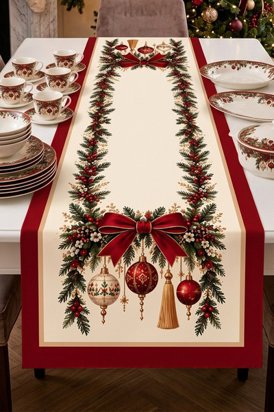 Bertille Home Божићна серија 140x40 цм дигитално штампана трка (Божићни Ноел)
